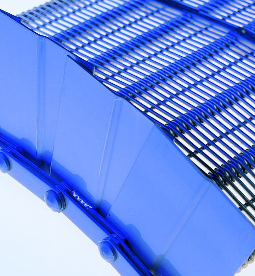 Photo featuring Twentebelt eyelink conveyor belts options edge plates