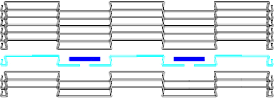 Image making wire mesh belt endless using tubes - step 1